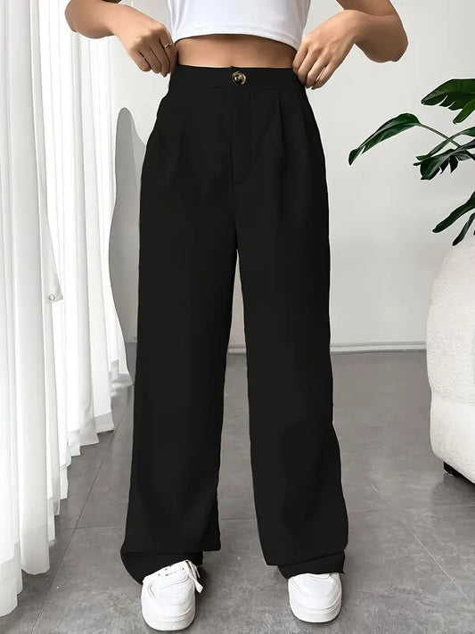 Lily - Damen Hose Elegant Weitbein Stil - IdealeKleiden