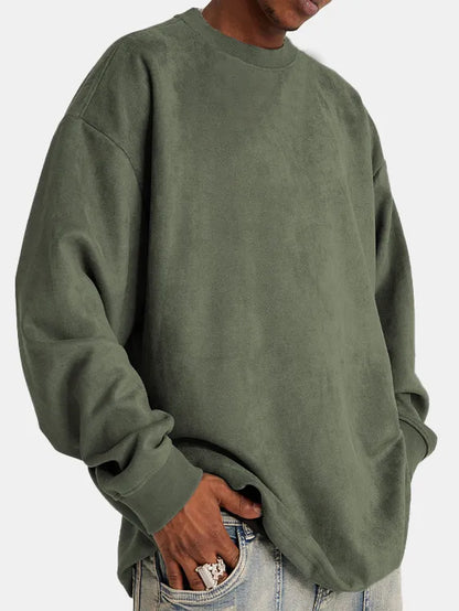 Men's Suede Pullover Classic Elegant