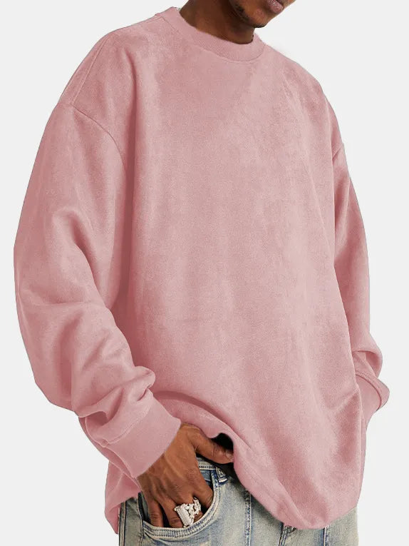 Men's Suede Pullover Classic Elegant