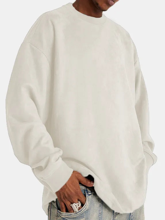 Men's Suede Pullover Classic Elegant
