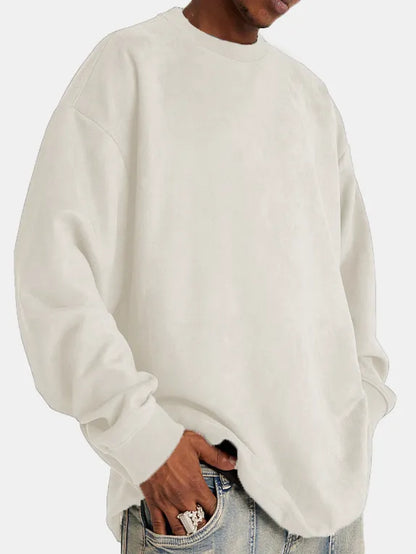Men's Suede Pullover Classic Elegant