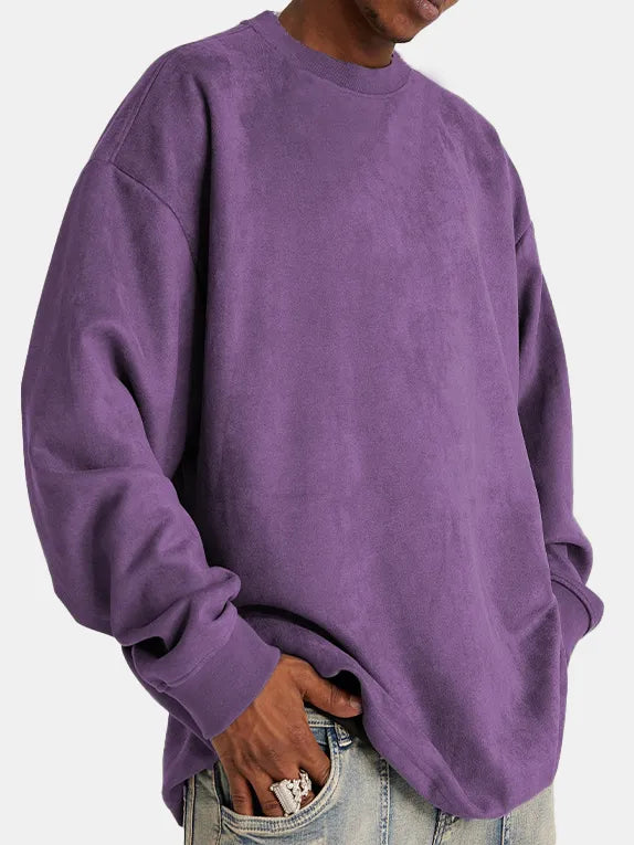 Men's Suede Pullover Classic Elegant