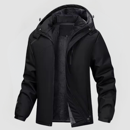 Herren Winterparka Warm Kapuze Reißverschluss - IdealeKleiden