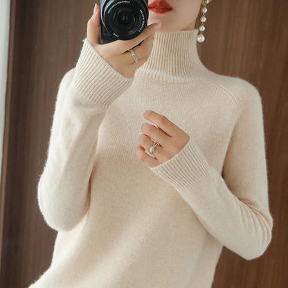 Women's Elegant Long Turtleneck Sweater