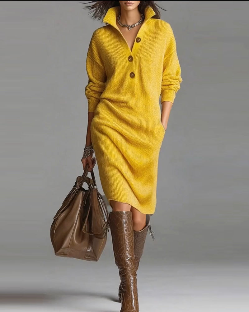 Elegant Women's Clothing - Casual Solid Color Fall Winter