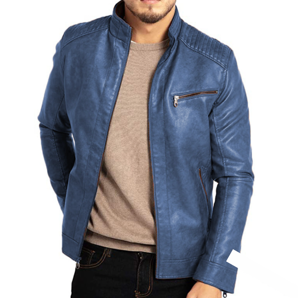 Stylish Leather Jacket Men's Elegant
