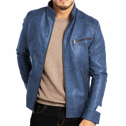 Stylish Leather Jacket Men's Elegant