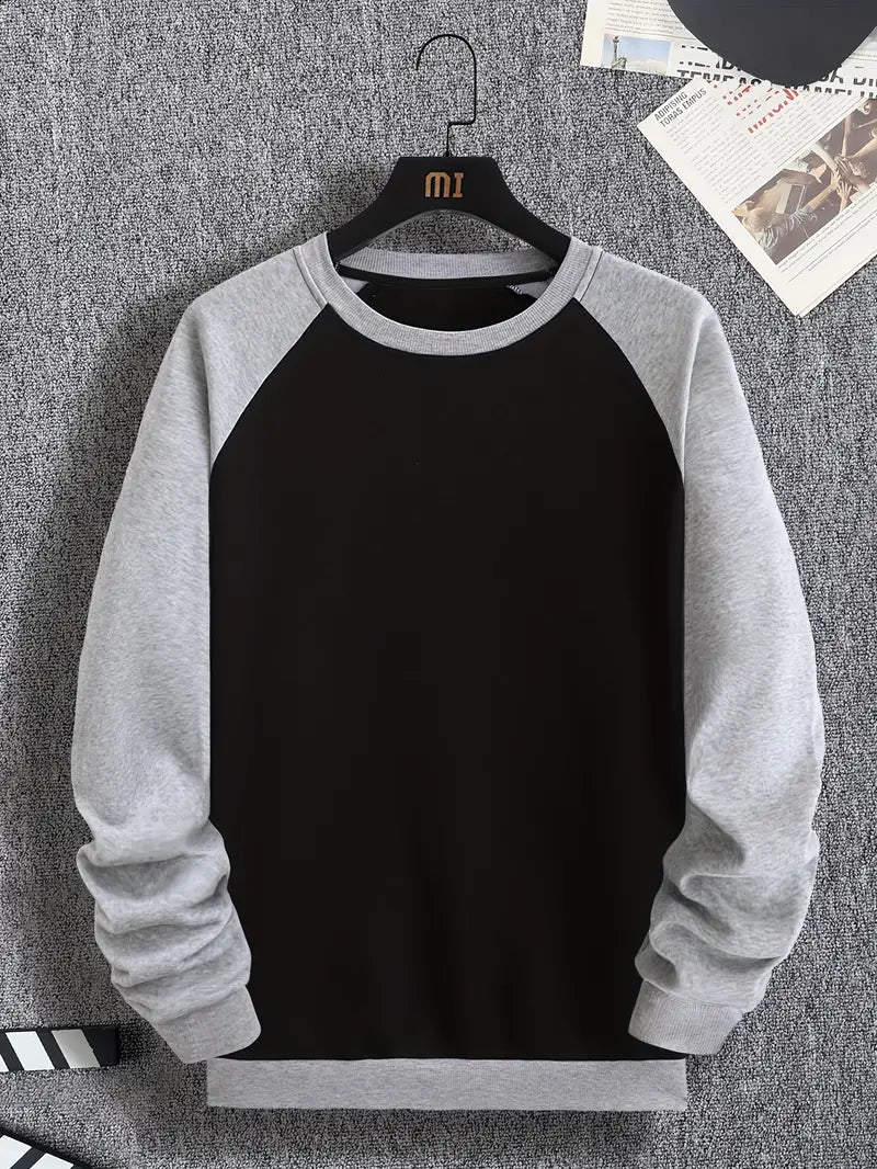 Men's Casual Crew Neck Sweater Trendy Casual
