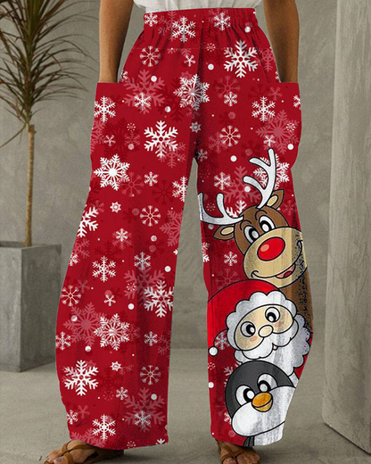 Christmas Trousers Leisure Trousers With Festive Print