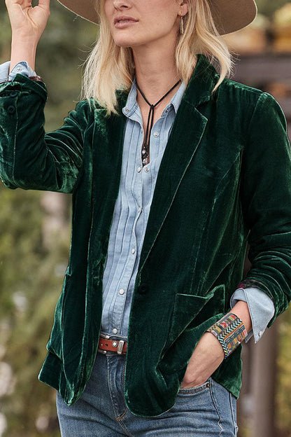 Elegant Dress | Velvet Top with Mini Blazer