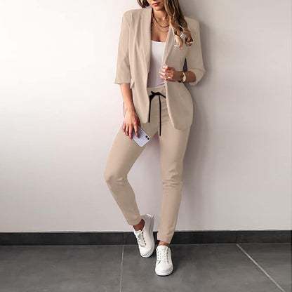 Elegant 2-Piece Women's Suit Blazer and Trousers