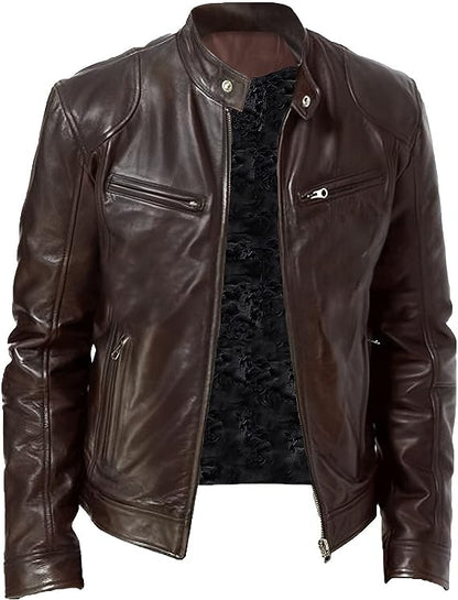 Men's Elegant Style Leather Jacket