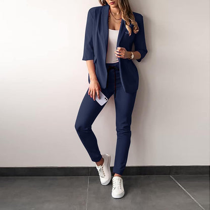 Elegant 2-Piece Women's Suit Blazer and Trousers