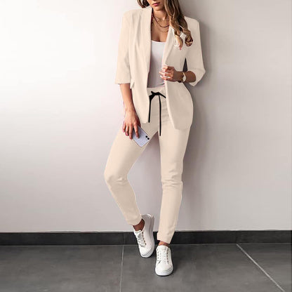 Elegant 2-Piece Women's Suit Blazer and Trousers