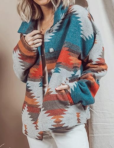 Colorful Aztec print coat