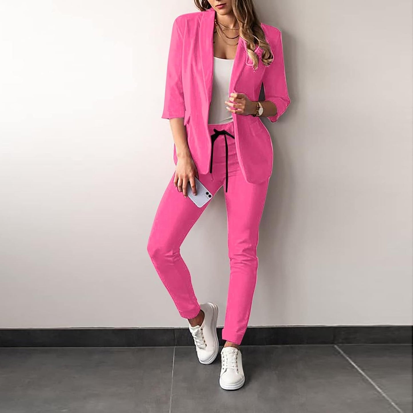 Elegant 2-Piece Women's Suit Blazer and Trousers