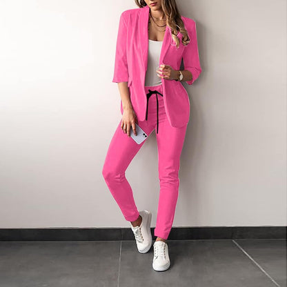 Elegant 2-Piece Women's Suit Blazer and Trousers