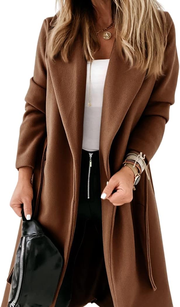 Women's Elegant Lapel Collar Open Coat