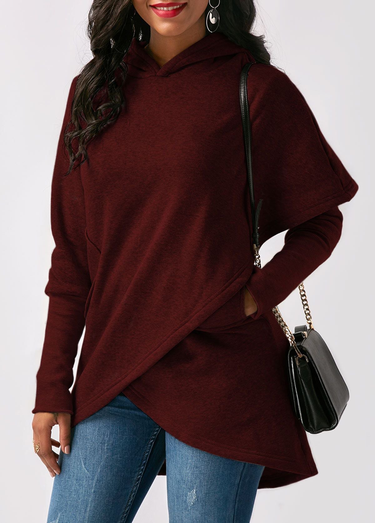 Women's Hoodie Autumn Trend Asymmetrical Stylish