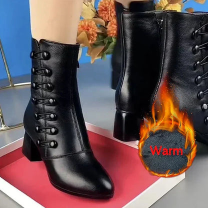Stylish Women's Boots Durable Leather