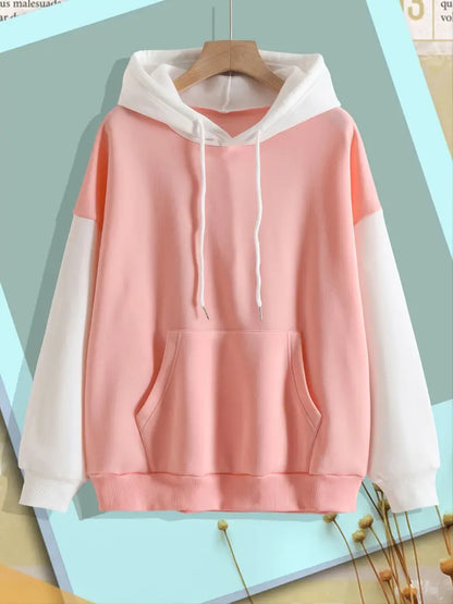 Fashionable Men's Hoodie Contrasting Colors
