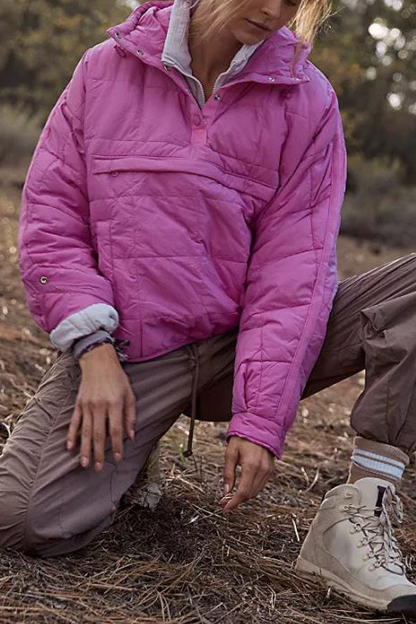 Warm Padded Jacket Hood Long Sleeve