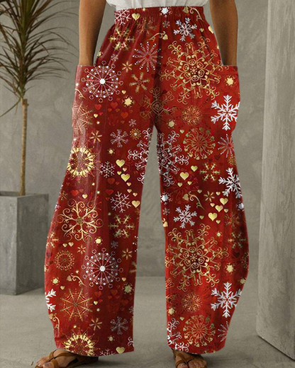 Christmas Trousers Leisure Trousers With Festive Print