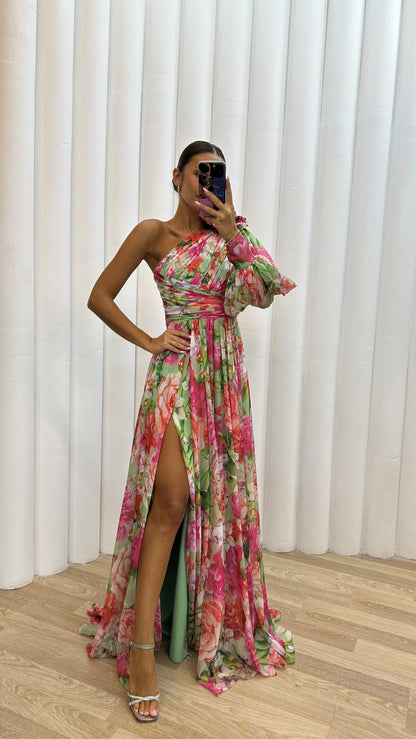 Elegant Women's Dress Floral Pattern Wedding