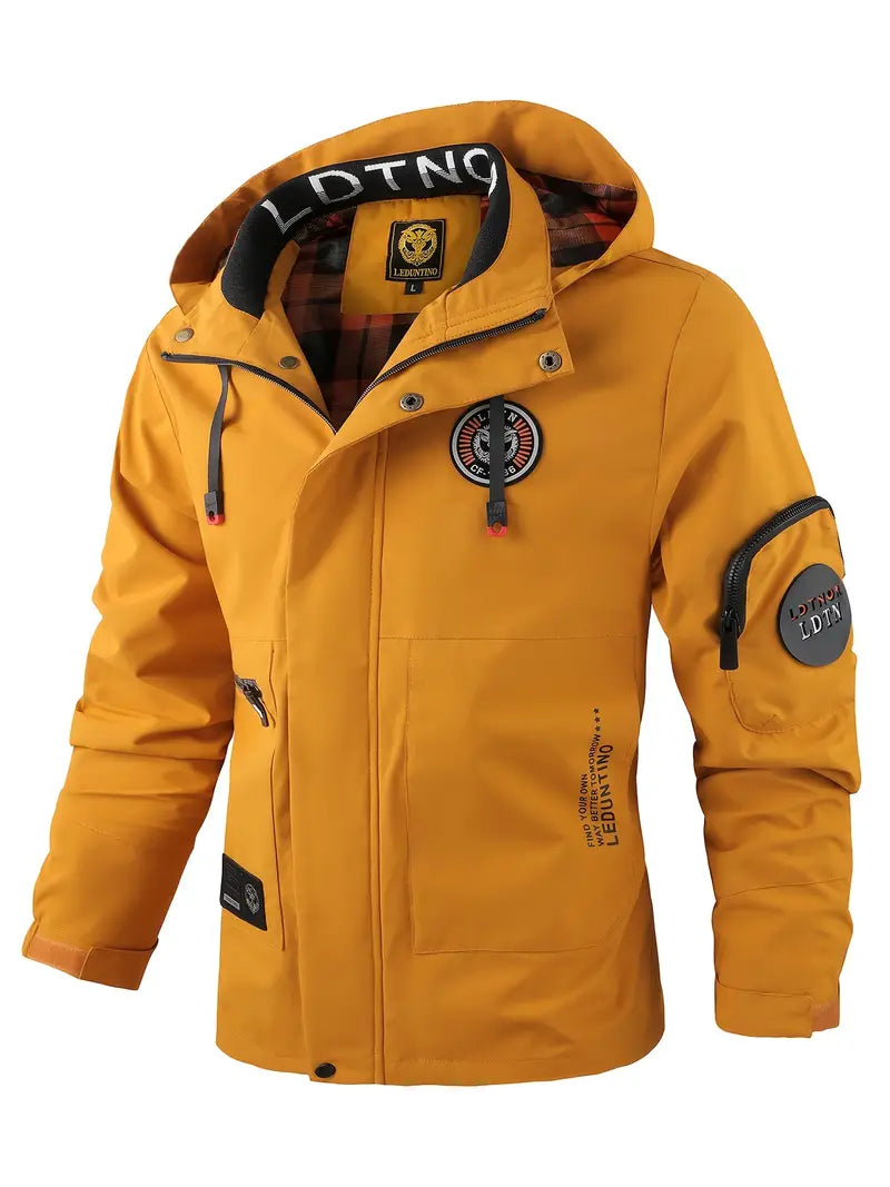 Men's Outdoor Jacket Waterproof Windproof Hood