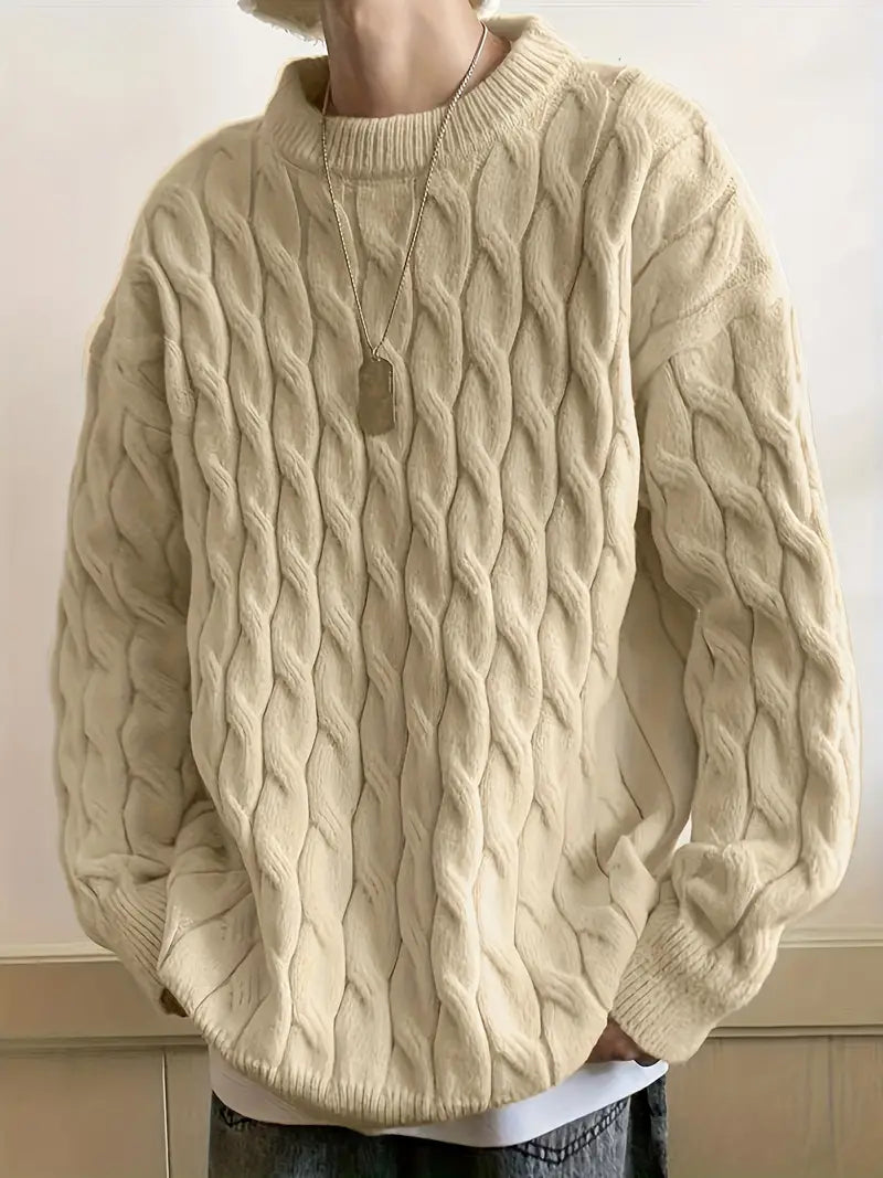 Casual Long-Sleeve Round Neck Sweater