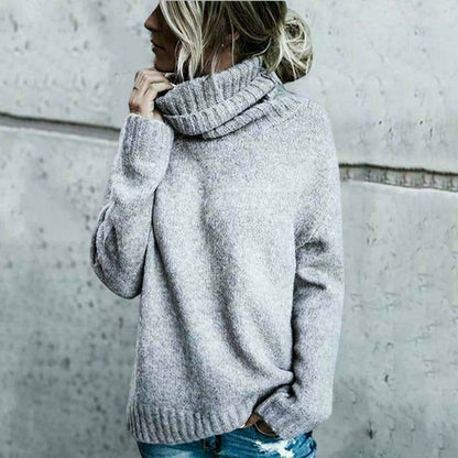 Warm Knitted Roll-Neck Dress
