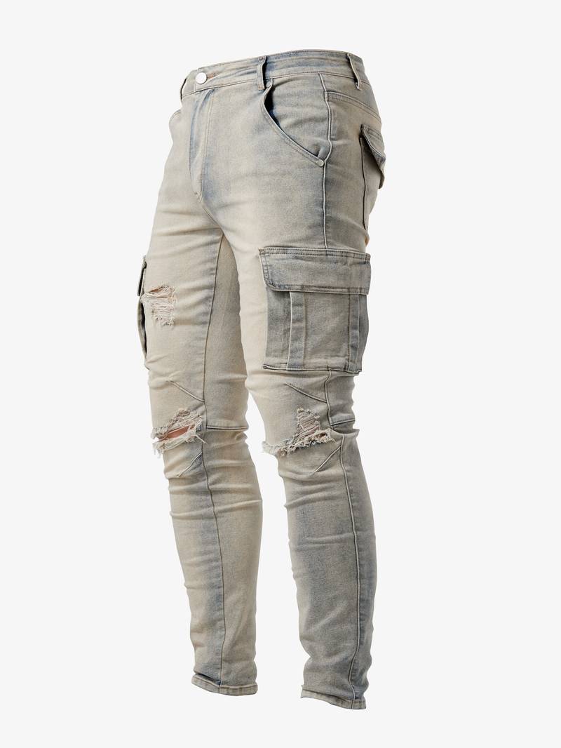 Men's Slim Fit Cargo Trousers Modern