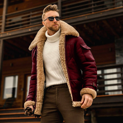 Men's Leather Aviator Jacket