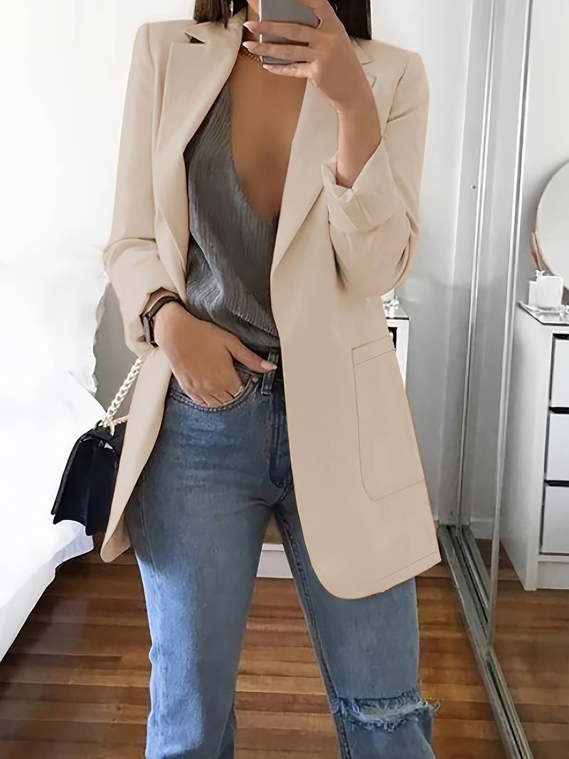 Elegant Women's Blazer Long Sleeve Style