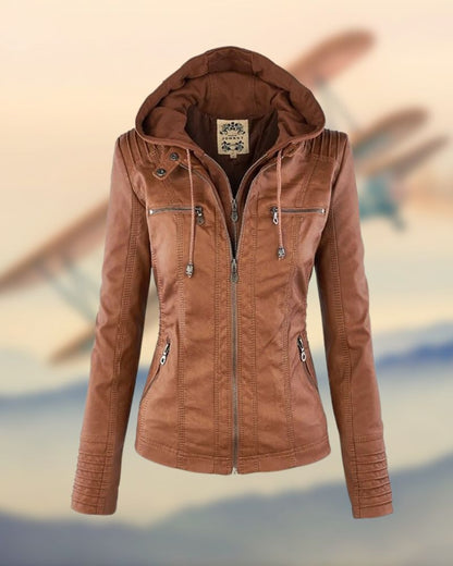 Stylische Lederjacke Elegant & Exklusiv - IdealeKleiden