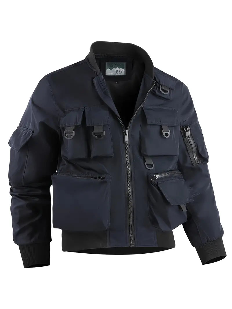 Men's Cargo Jacket Multi-Pocket Functional