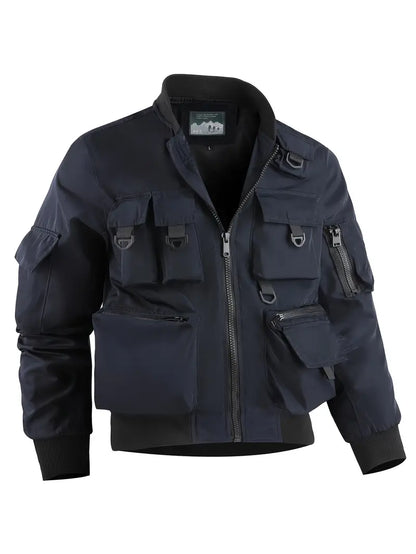 Men's Cargo Jacket Multi-Pocket Functional