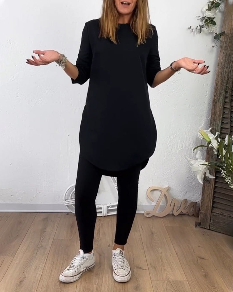 Women's Dress Round Neck Elegance