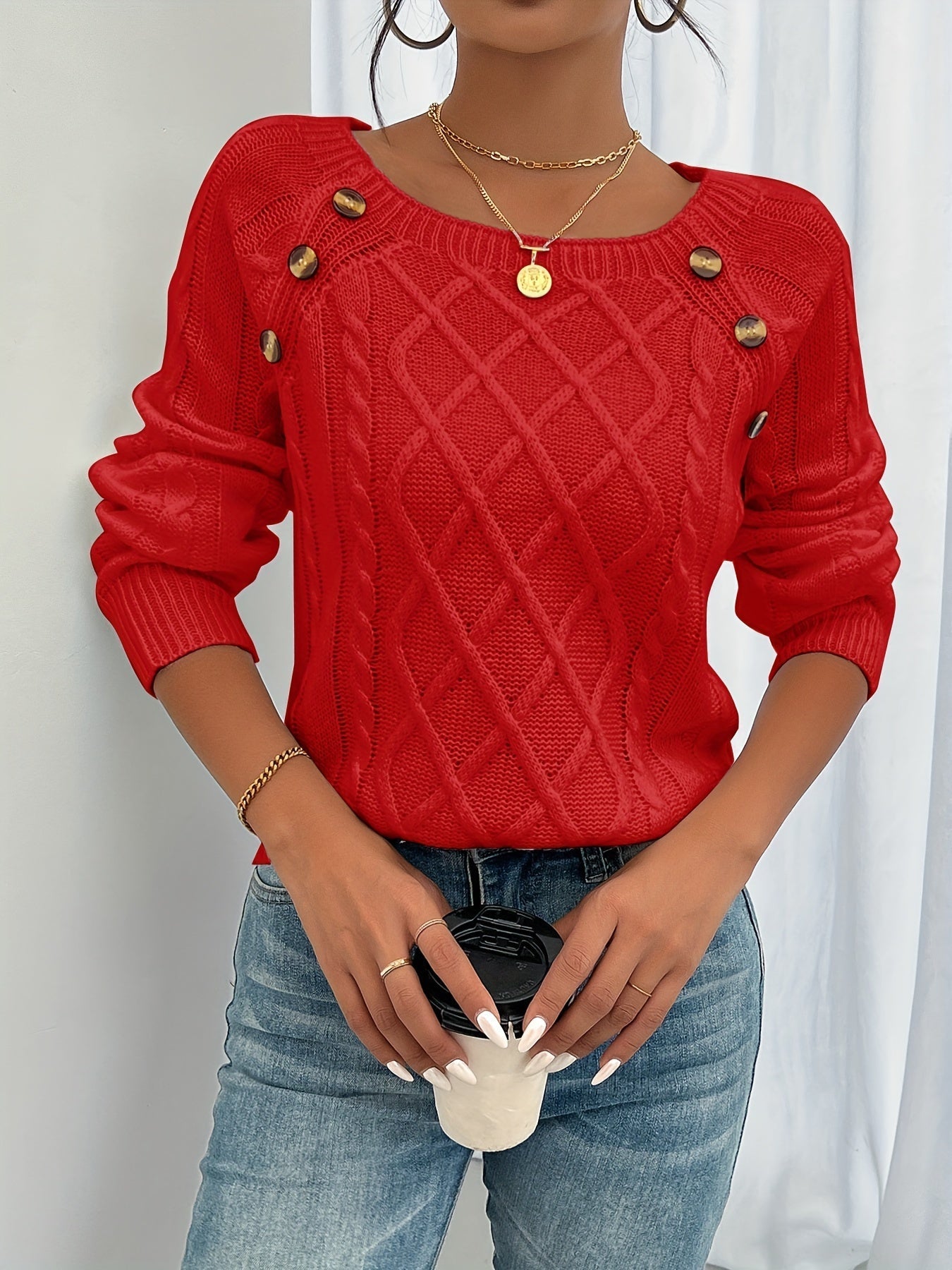 Comfortable Women's Round Neck Sweater