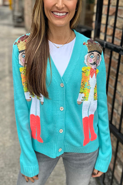 Christmas Cardigan Sequins Festive Elegant