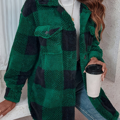 Checked Women's Jacket Soft and Comfortable