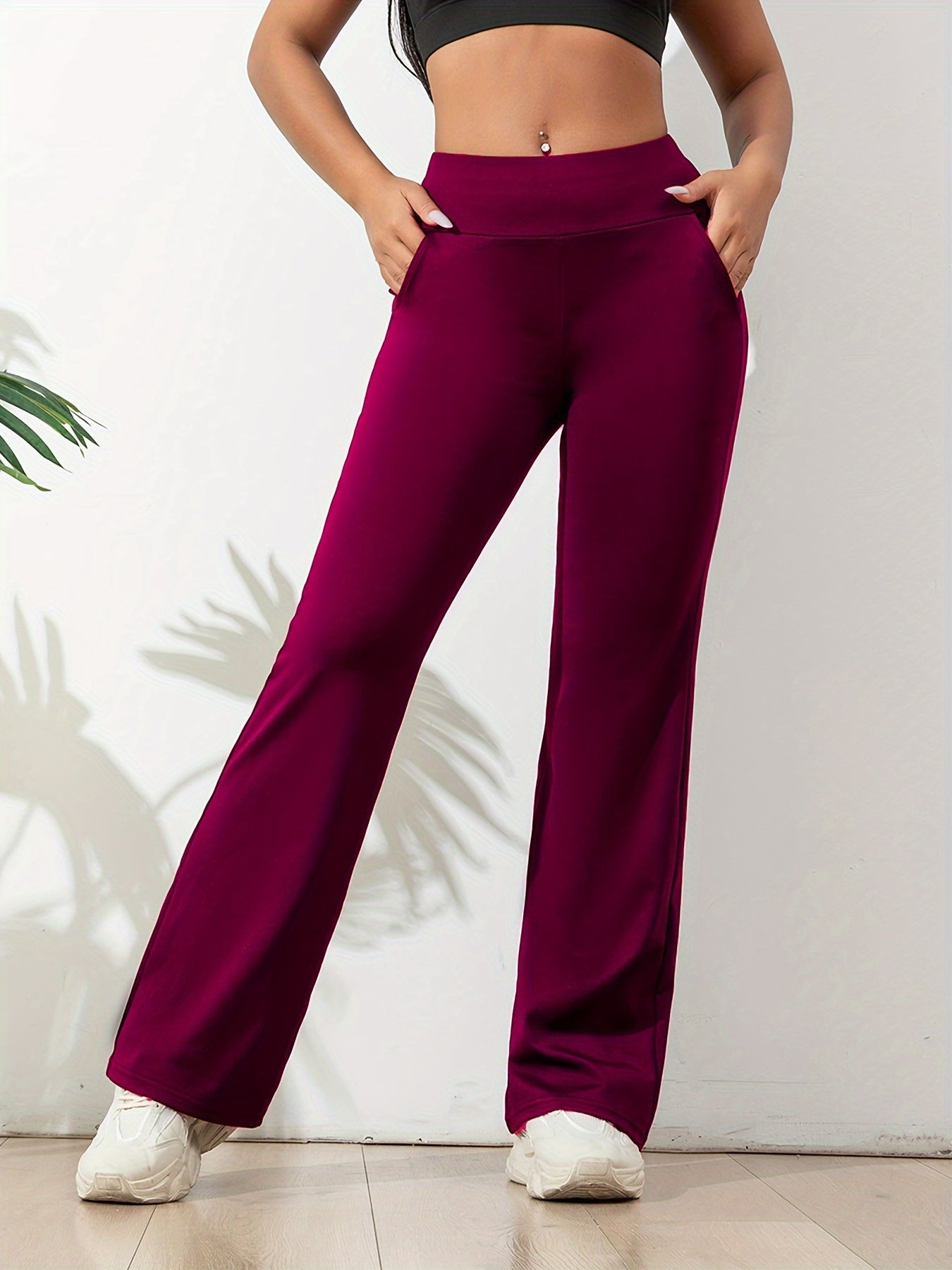 Comfortable Sporty Flare Trousers