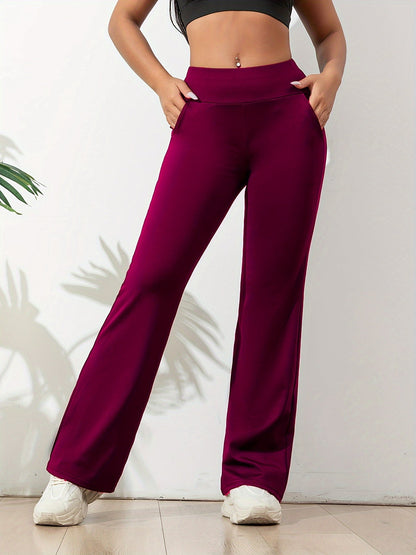 Comfortable Sporty Flare Trousers