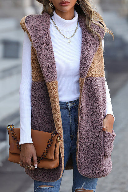 Modern Cardigan Jacket Women's Velour Puff Sleeveless