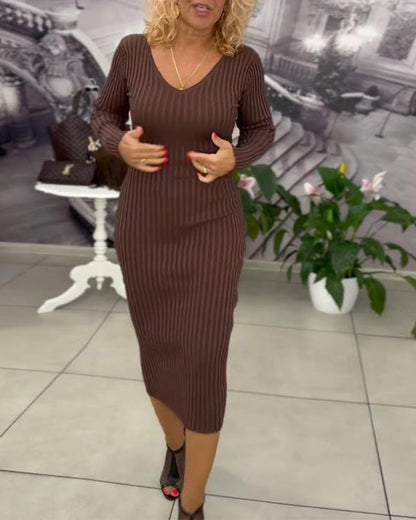 Elegant Women's V-Neck Dress