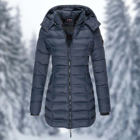 Women's Winter Coat Mid-length Detachable Hood