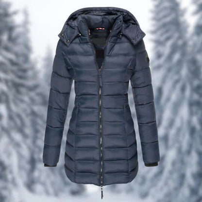 Women's Winter Coat Mid-length Detachable Hood