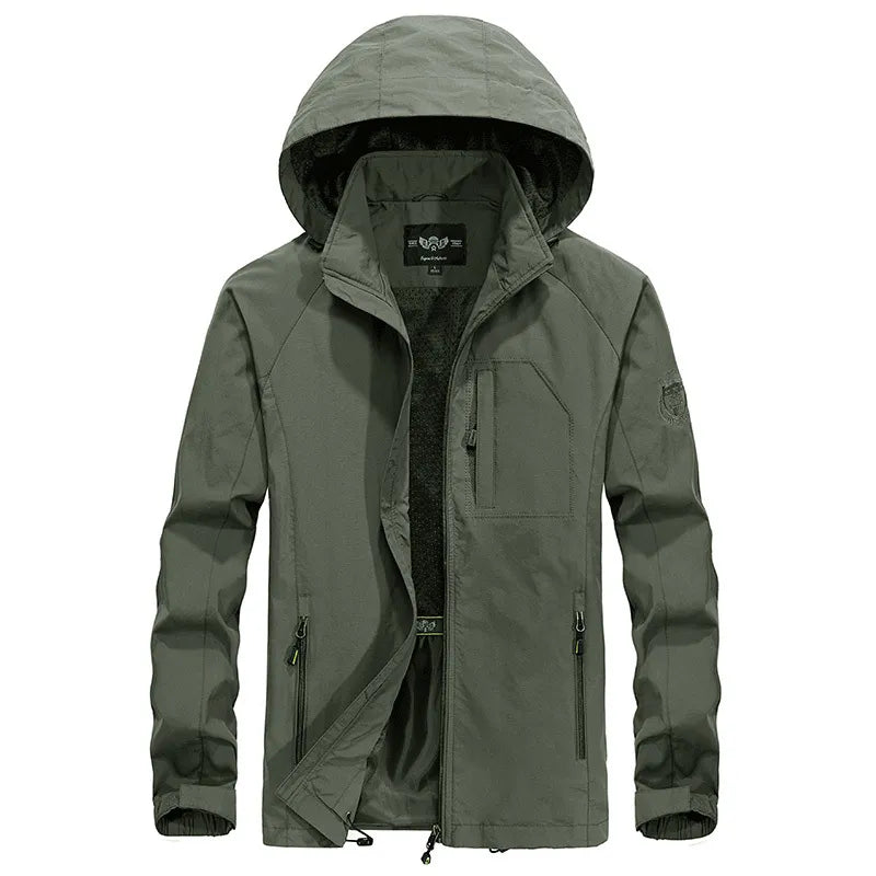 Men's Waterproof Outdoor Jacket With Detachable Hood