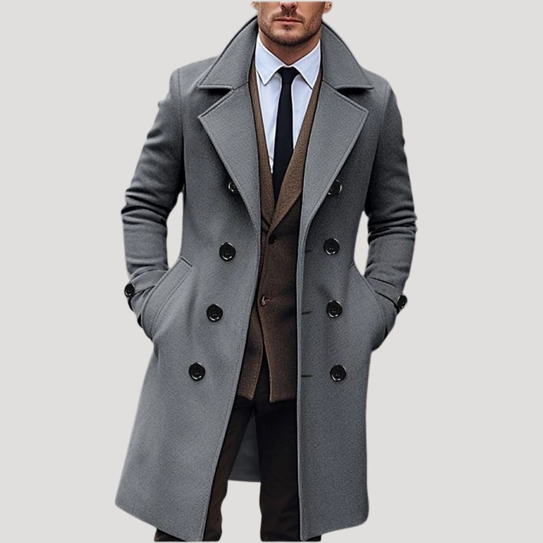 Men's Long Coat Spring Stylish Double Breasted