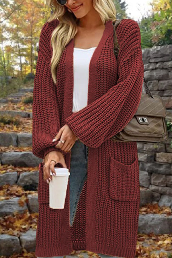 Oversized Cardigan Sweater Jacket with Pockets